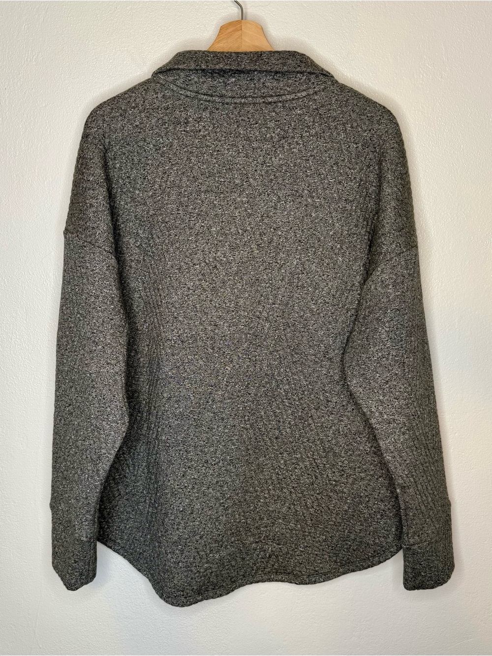 GapFit Quilted Jacquard Half-Zip Pullover New Heather Gray Womens Size Large NWT - Picture 9 of 16